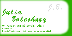 julia bolcshazy business card